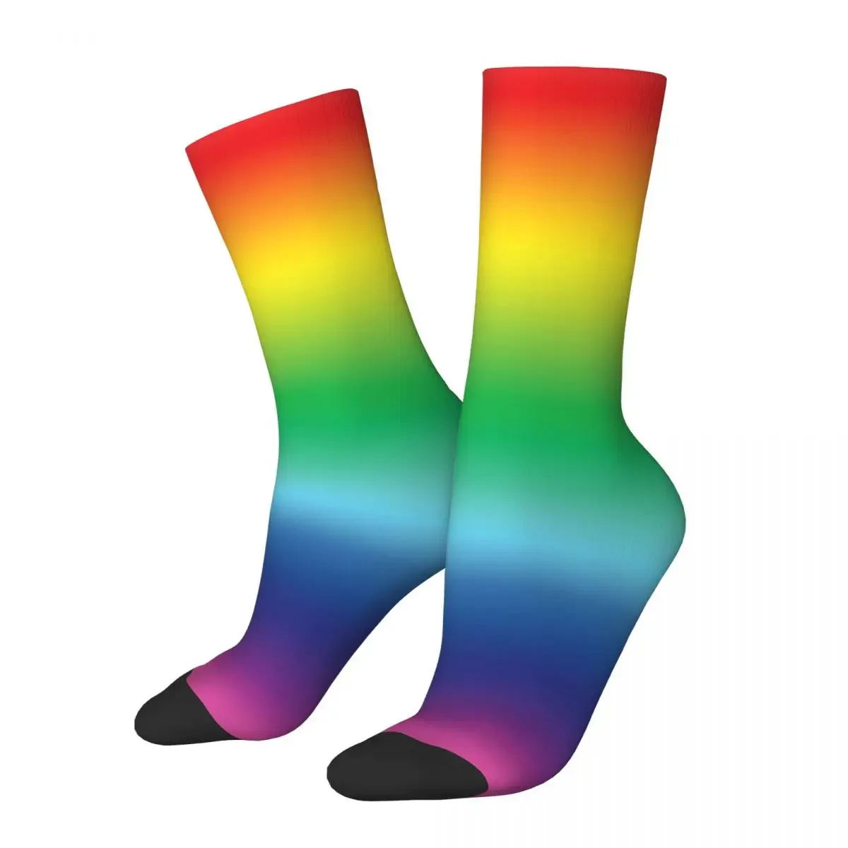 Breathable Hip-hop Men's Women's Pride Lgbtq Lgbt Rainbow Gay Flag Socks Non-slip Happy Socks Novelty Street Style Crazy