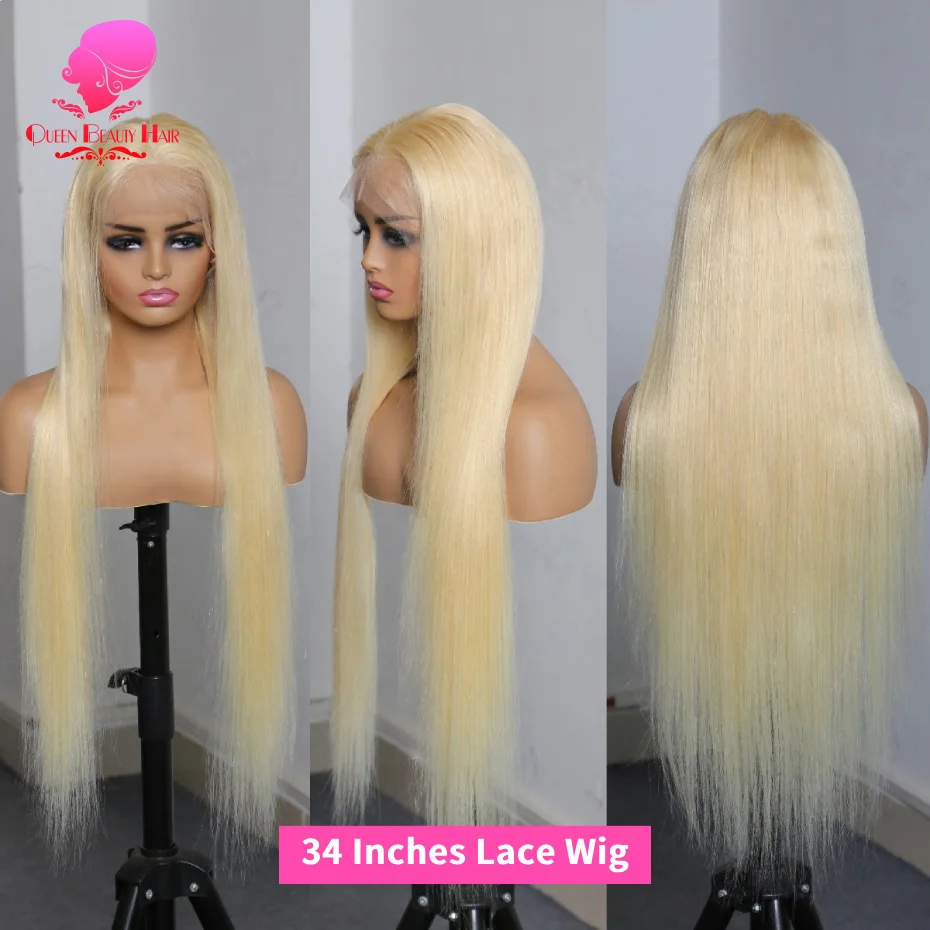 38 Inches 220 Density 360 Lace Frontal Wigs Straight Lace Frontal Wig