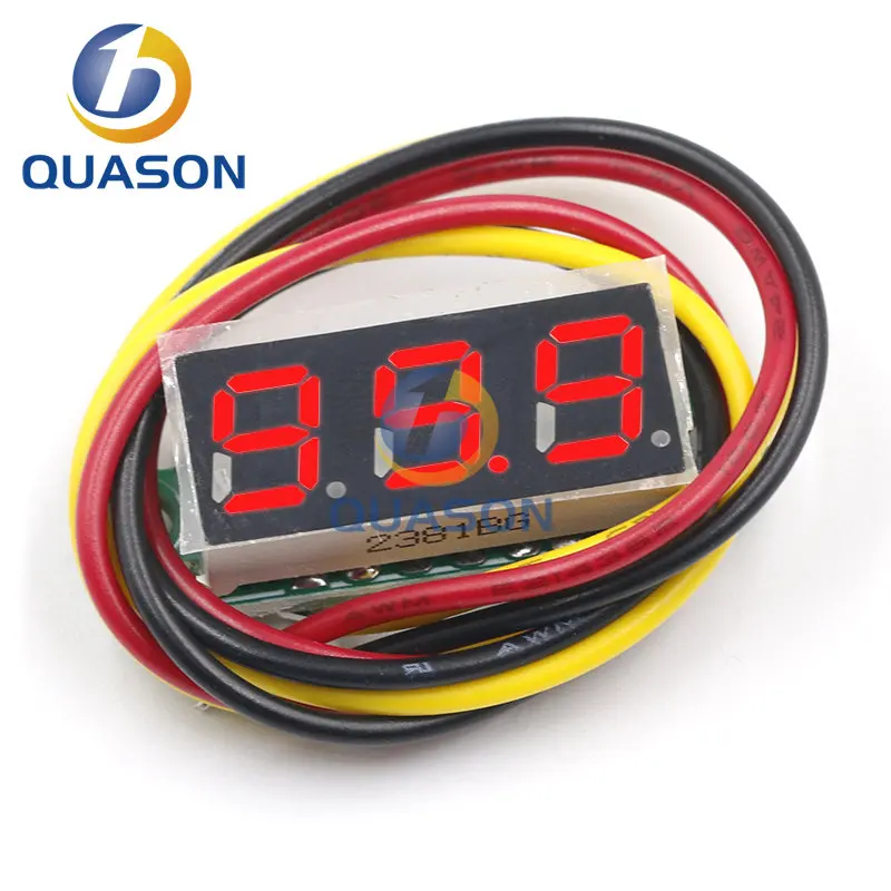 mini 0.28 inch LED Digital Voltmeter Voltage Meter Volt Detector Monitor Tester Panel Car 12V 24V Red Green Blue Yellow