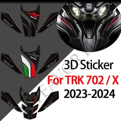 For Benelli TRK 702 X 702X 2023 2024 Motorcycle Protector Tank Pad Side Grips Gas Fuel Oil Kit Knee Stickers Decals Adventure