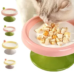 Ceramic Cat BowlsExtra Wide Cat Food Bowl Pet Feeding Dish Great Height for Protecting Spine Dog Bowl Easy To Clean Pet Products