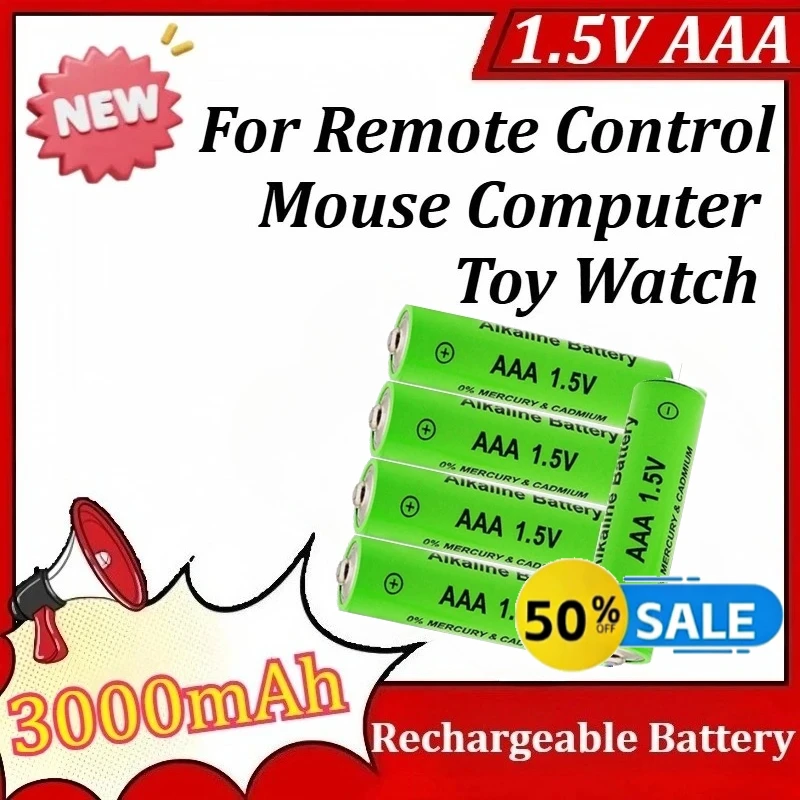 

1.5V 3000mAh AAA Alkaline Battery for Remote Control Mouse Computer Toy Watch Rechargeable Battery