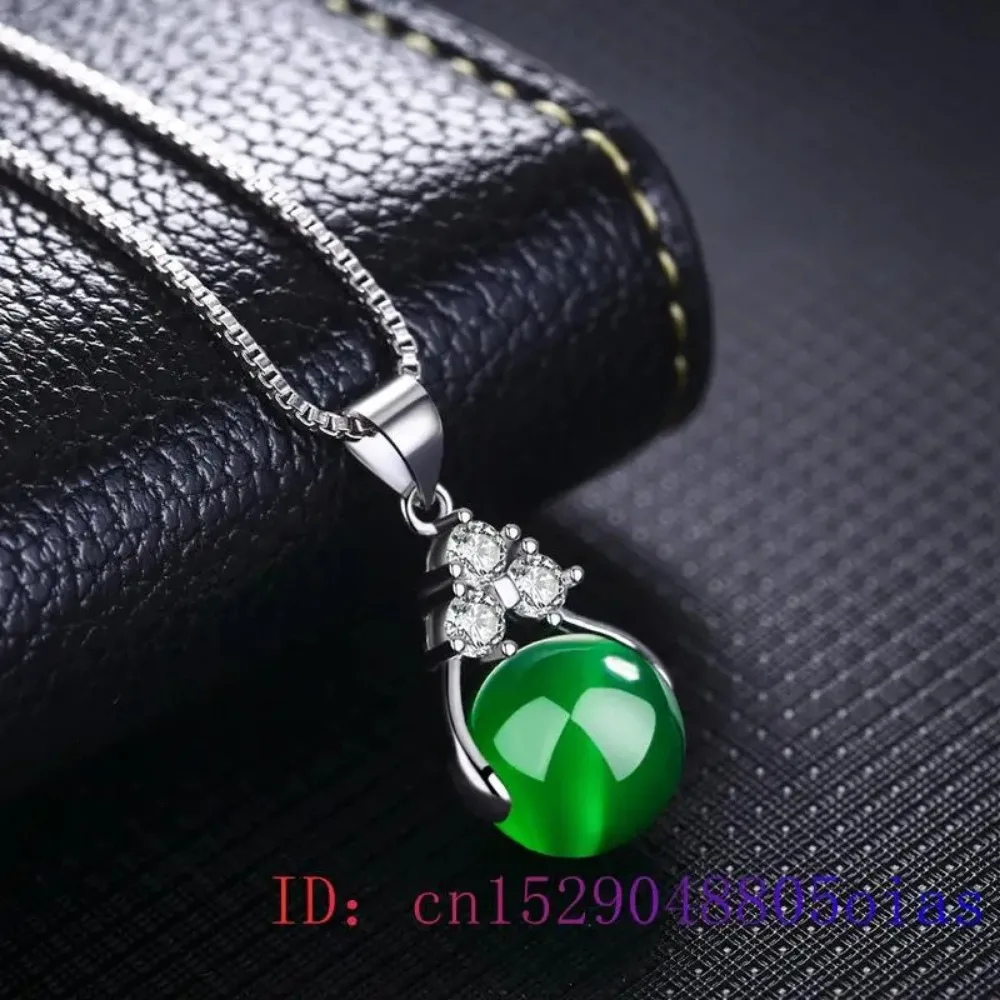 Lucky Green Jade Bead Pendant Energy Gift Pendants Amulets Vintage Natural Real Talismans Jewelry Necklace Gemstones