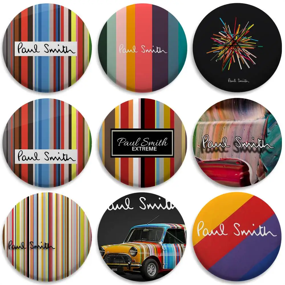 

S-Smith FashionS-P-PaulS Badges Round Exquisite Badge Brooches Creative Pins For Clothes Hat Backpack Gift Accessories