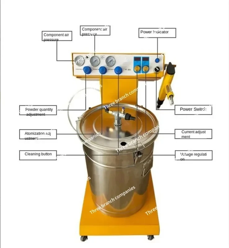 Portable Powder Paint Experiment System Electrostatic Powder Coating Machine with Electrostatic Powder Coating Test