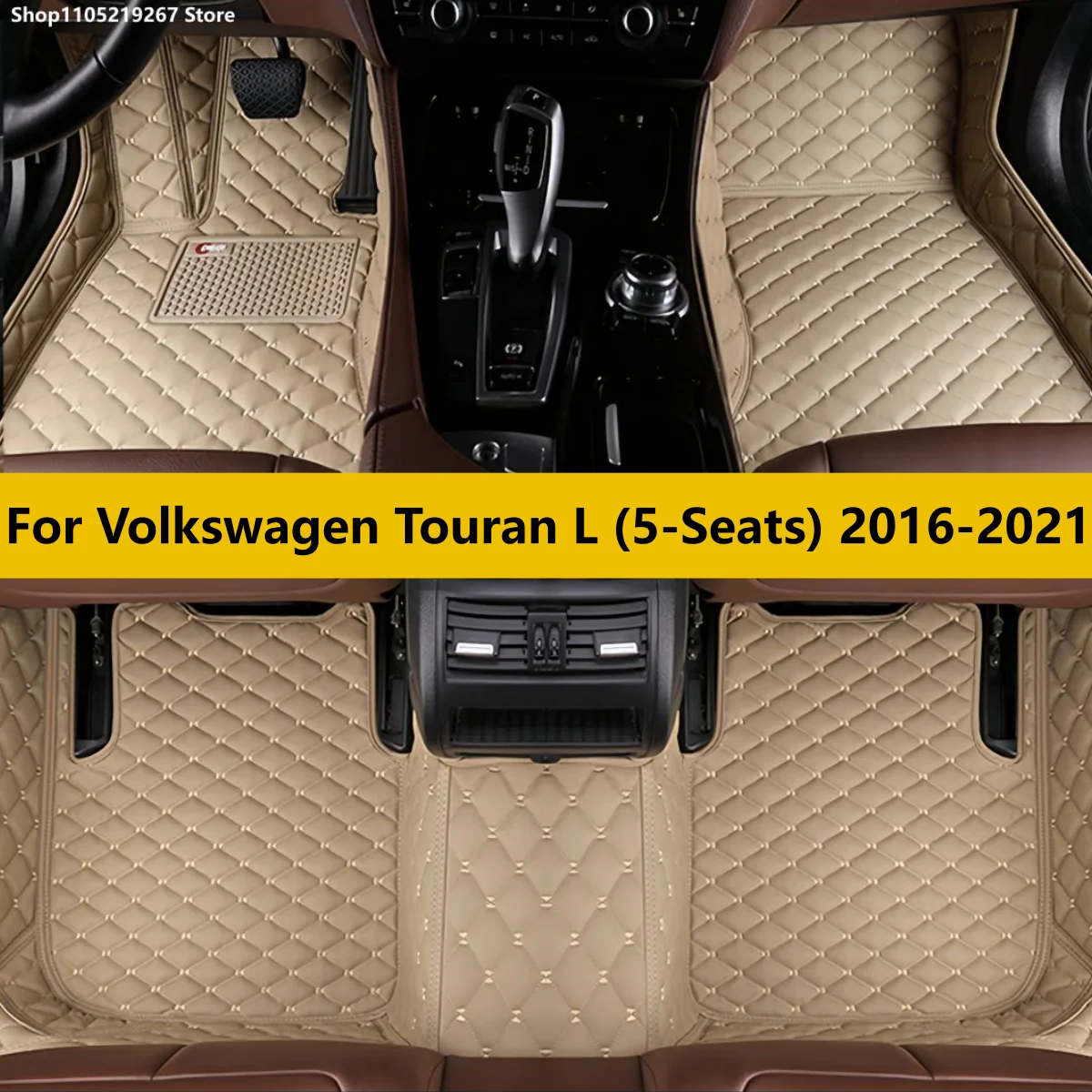 

Car Floor Mats For Volkswagen Touran L (5-Seats)2016 2017 2018 2019 2020 2021Auto Accessories Carpet Pads Full Set Leather Matts