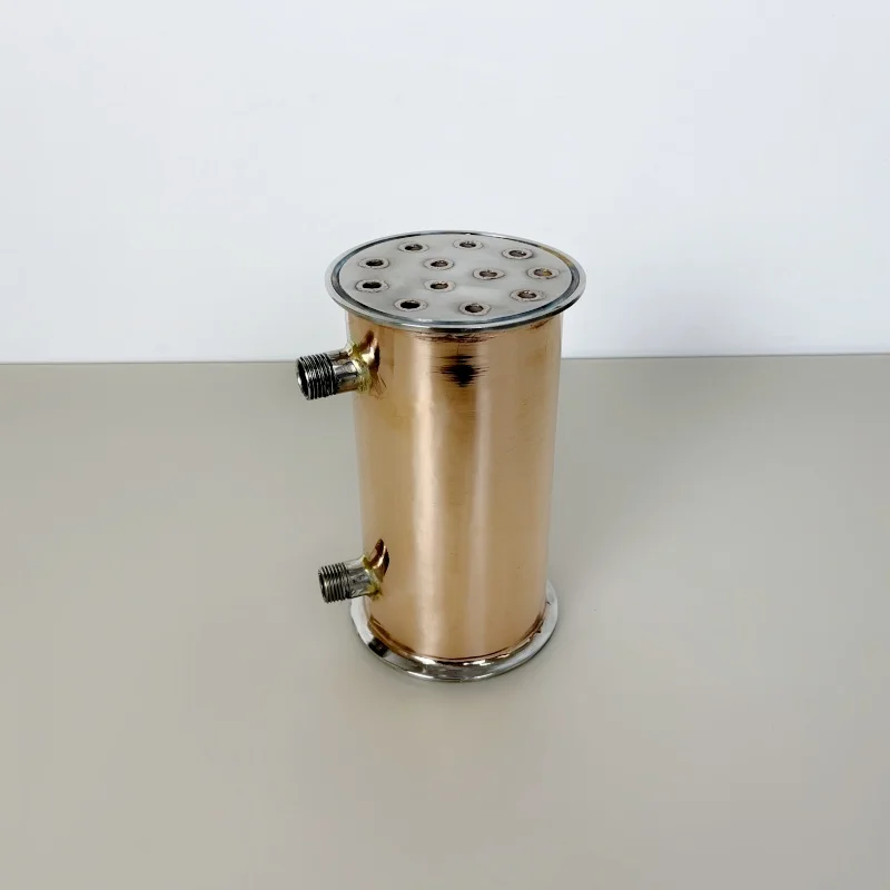 

NEW 4" OD119mm Copper Dephlegmator/Condenser With 1/2" Male Thread For Home Brewing Distillation ,12 Pipes Inside ID 8mm