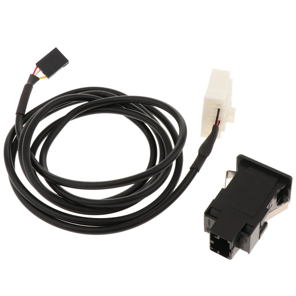 AUX IN Auxiliary Socket Switch Cable Set ABS Plastic for Mazda 3 6 2 5 RX8 CX7 CX9 MX5 Car Radio