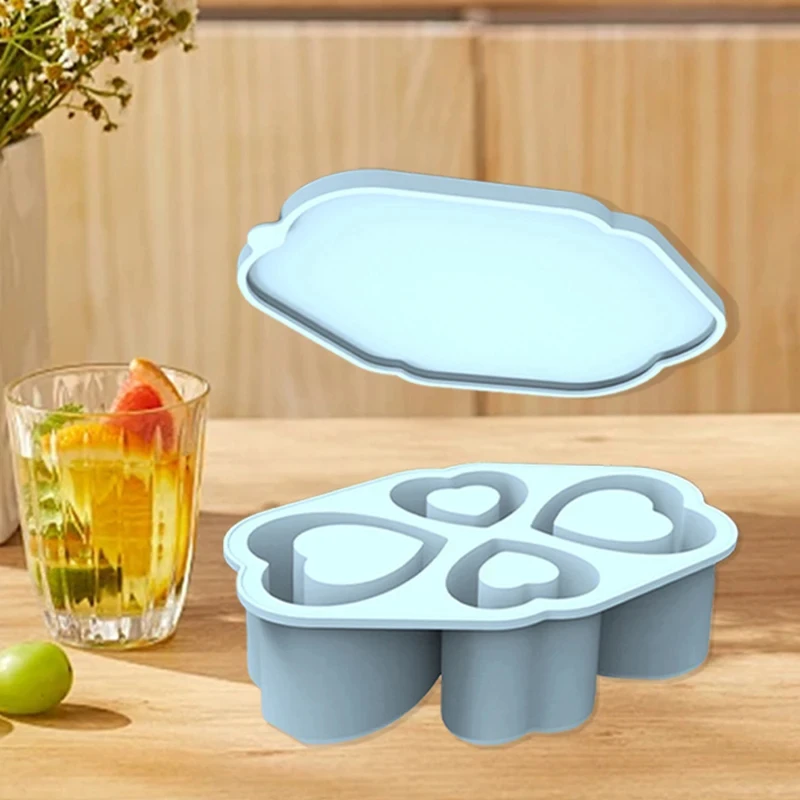 Ice Cube Tray For Stanley Cup, Silicone Ice Cube Molds For Stanley 30oz Tumbler Cup, Ice Cube Trays With Lids