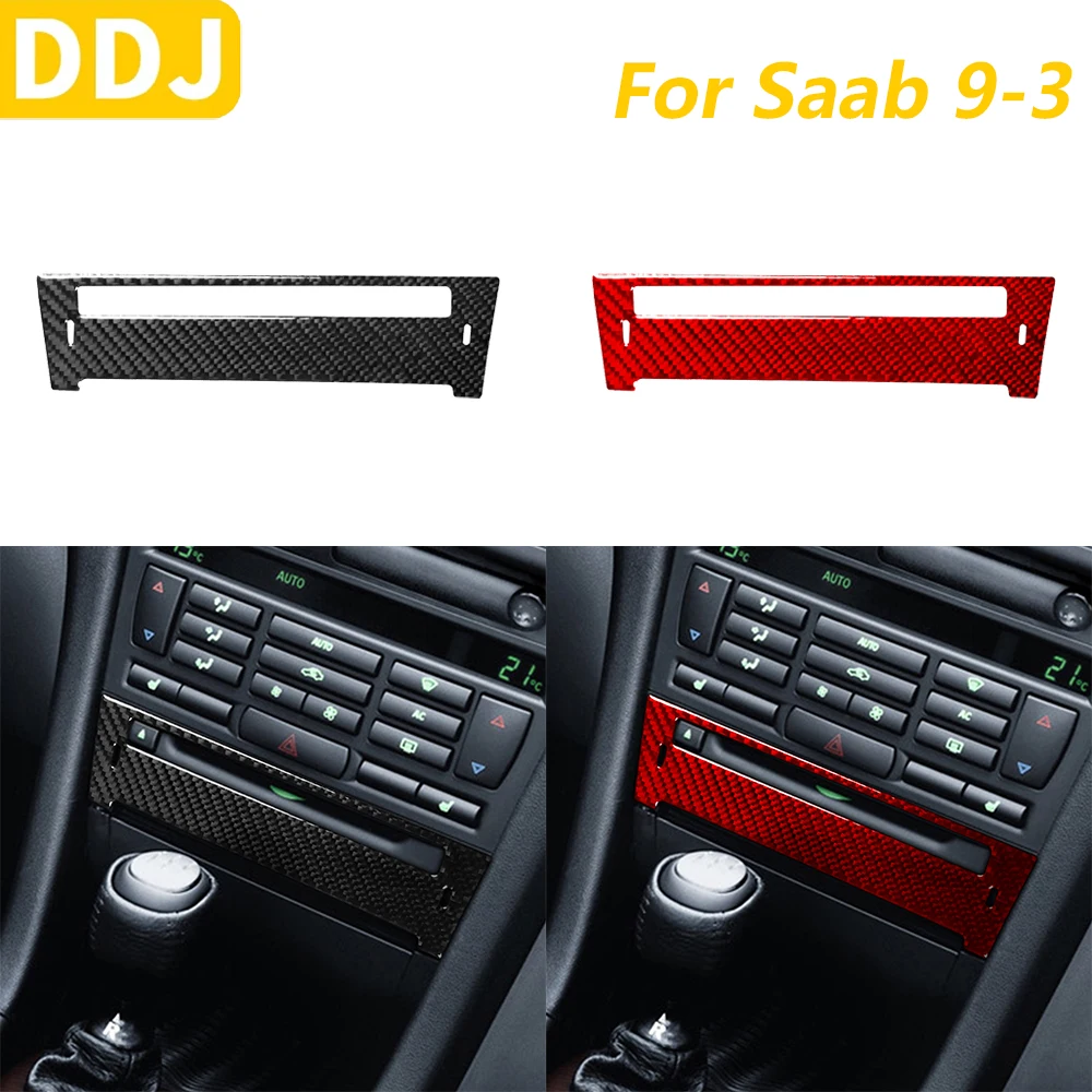 

For Saab 9-3 2003-2011 Carbon Fiber Central Radio CD Control Panel Decorative Cover Car Accessories Interior Decoration Sticker