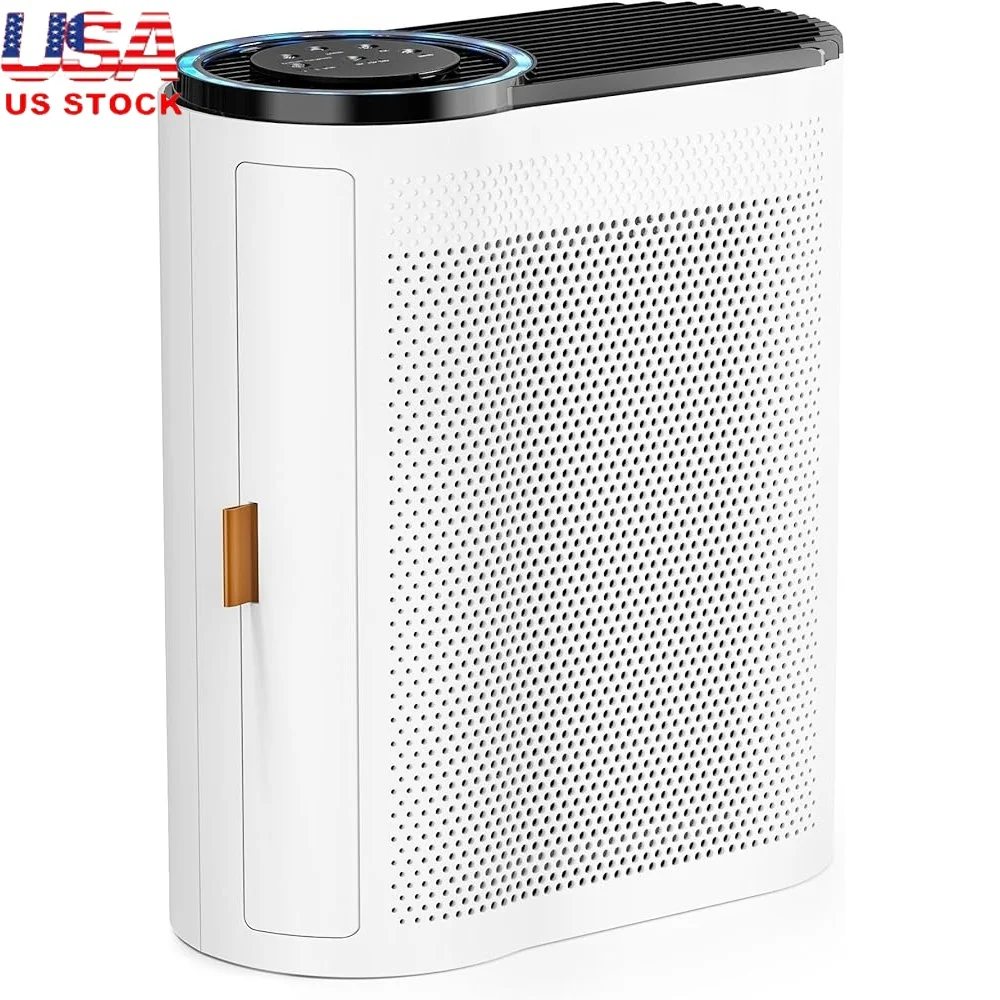 منقي هواء غرف كبيرة 1095 قدم مربع فلتر عالي الكفاءة مستشعر جودة الهواء معالجة مزدوجة عملية هادئة فلتر سهل