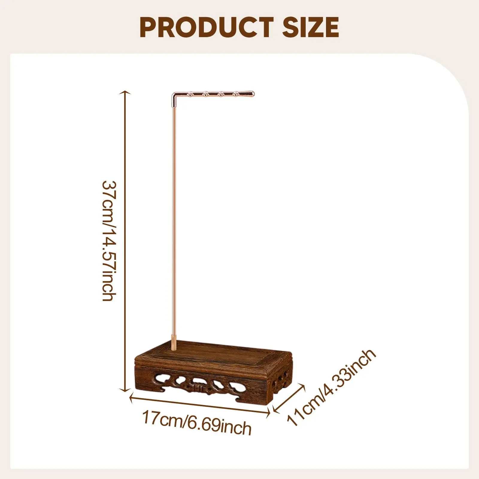 Organizador de portalápices de caligrafía, Base de madera, colgador de pinceles de escritura chino portátil para sala de estudio, dormitorio escolar, regalo de cumpleaños para el hogar