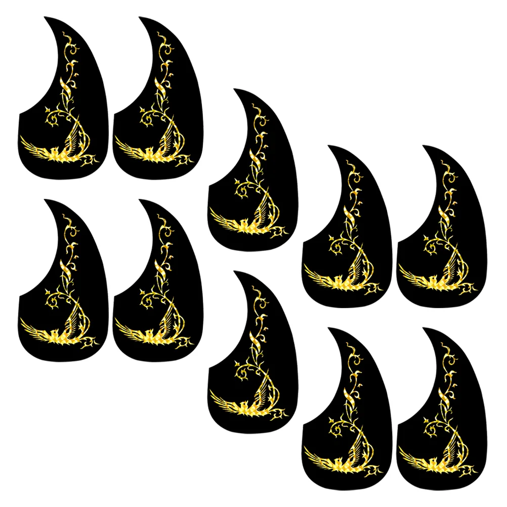 

10 Pcs Guitar Anti-scratch Plate Acoustic Parts Sound Hole Stickers Electric Pickguard Decals