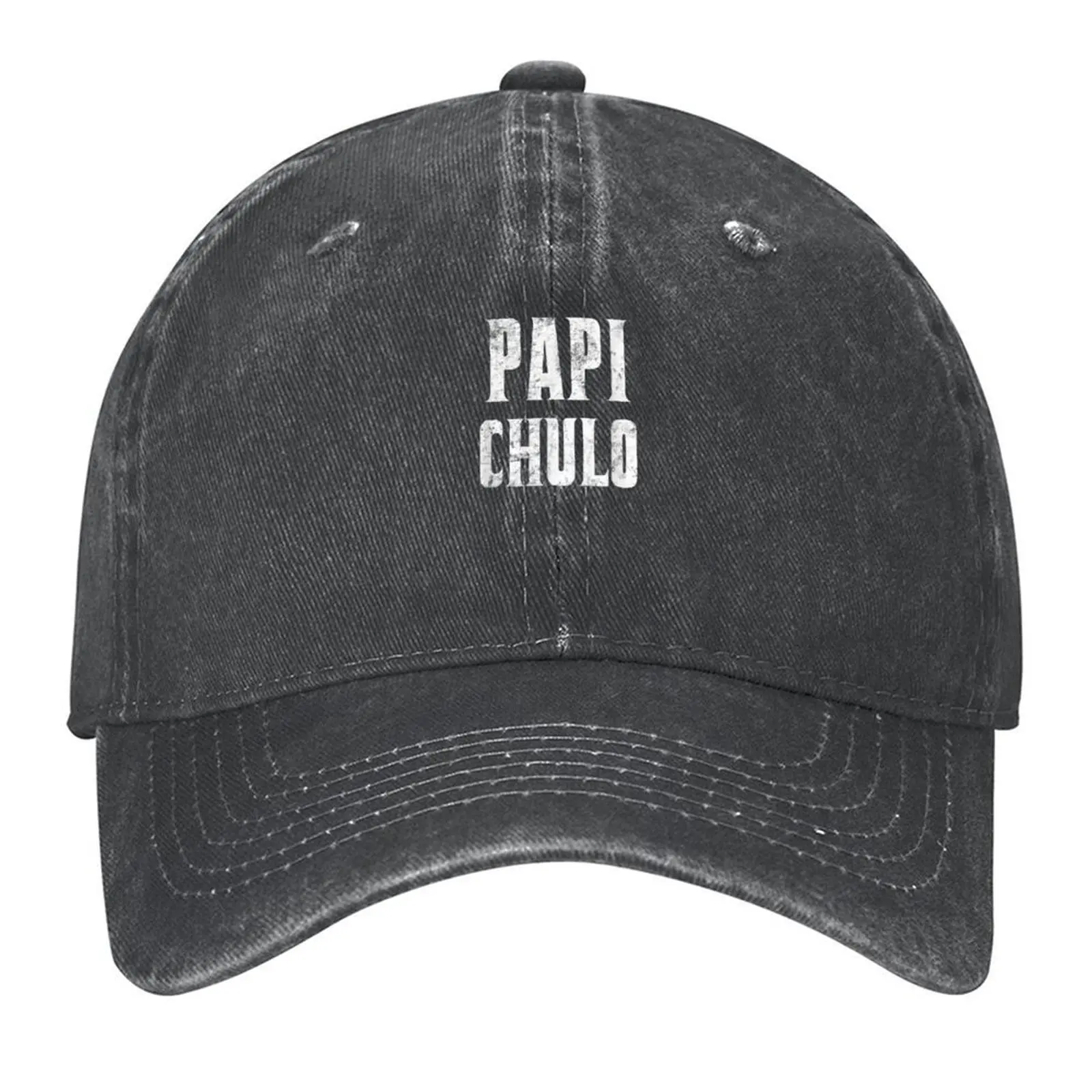 

Mens Papi Chulo Shirt Cool Daddy Fathers Day Gift Latino Father Baseball Cap black Golf Hat Man Men Women's