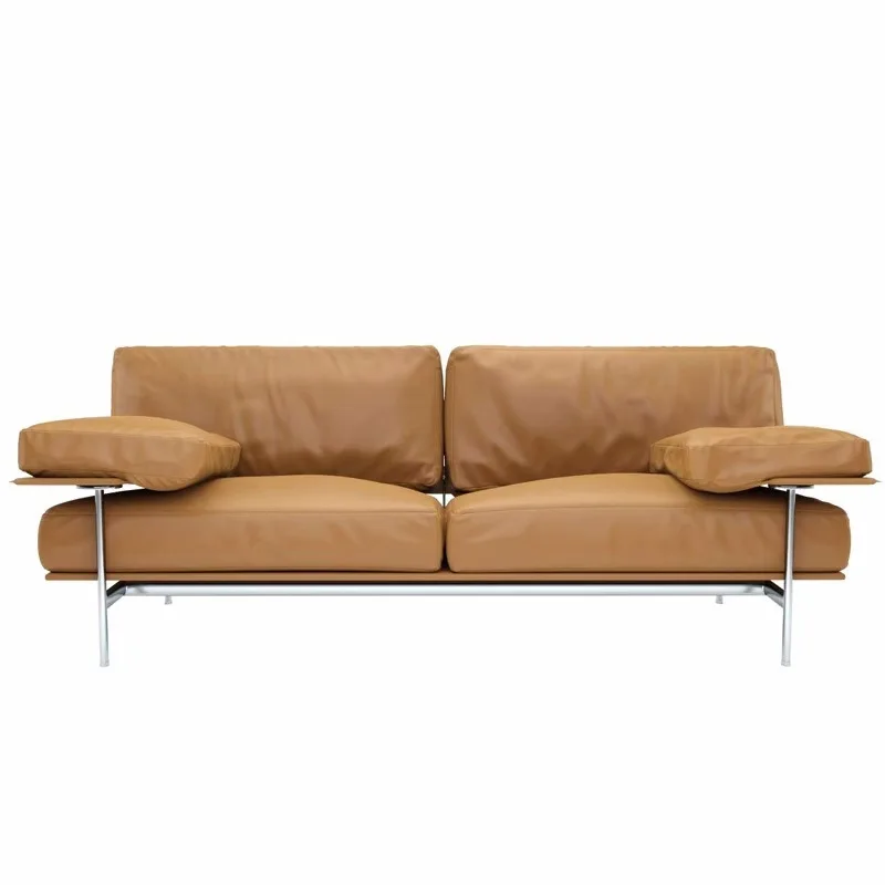 Italian minimalist sofa, designer recommends villa living room large leather art sofa