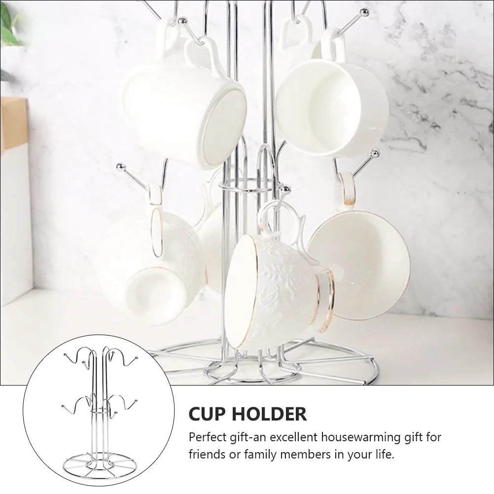 1pc porta tazze da caffè stendino per tazze in argento per cucina casa bar hotel porta tazze supporto per tazze in ferro organizzatore