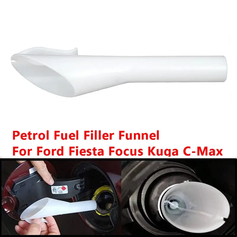 Entonnoir de remplissage de carburant en plastique blanc, adapté aux véhicules Ford, B-Max, C-Max, Ecosport, Focus, BrosIII, Grand, C-Max, 1 pièce,