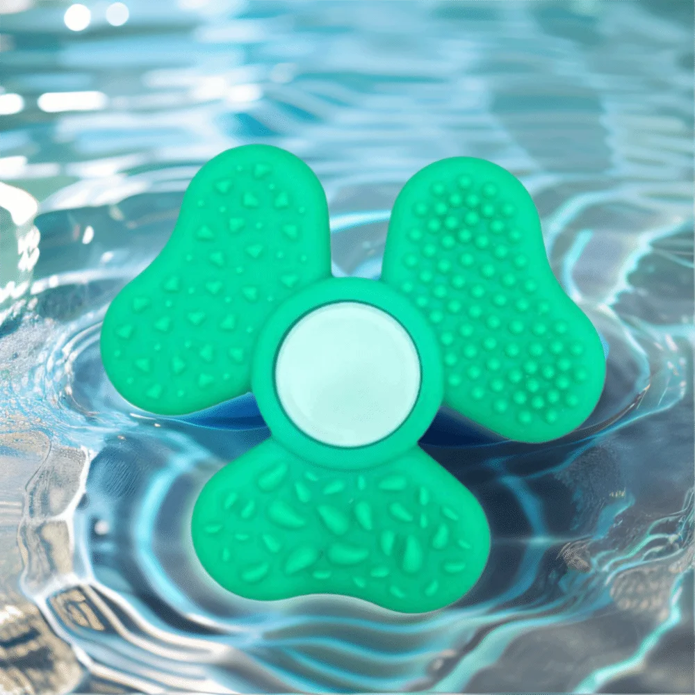 Clover Textured Soft Worry Stone Fidget Toy Relaxing No Noise Children Sensory Stone Creative Silicone Textured Worry Rocks