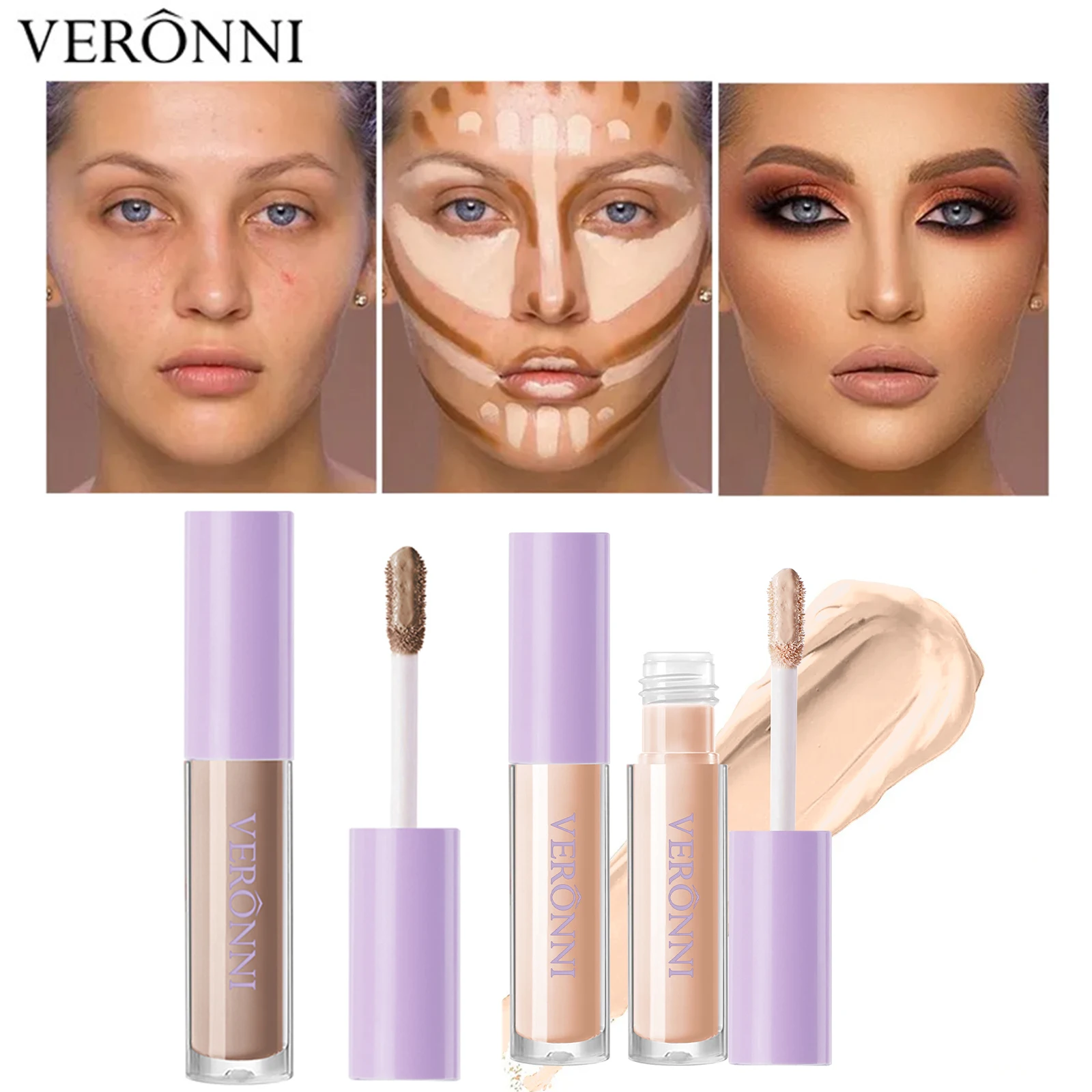 6-Color Matte Liquid Concealer Cosmetics to Cover Acne spots orbital Periorbital Dark Circles Durable Waterproof Makeup Products