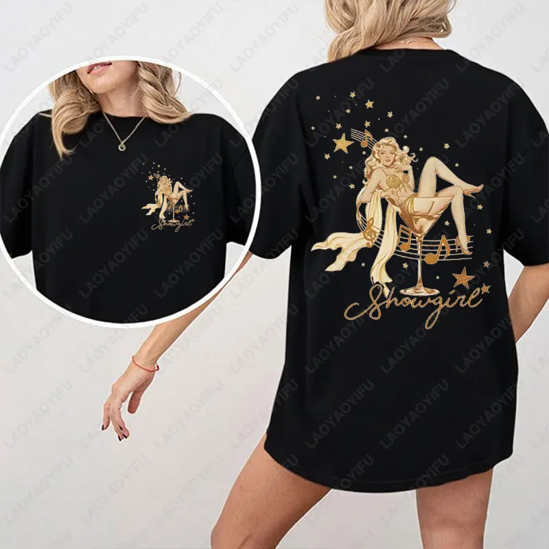 

Album Release Party Shirt Life of A Showgirl Tees Fashion Group Matching Shirt Showgirl Life Cotton Woman Retro Casual T-Shirt
