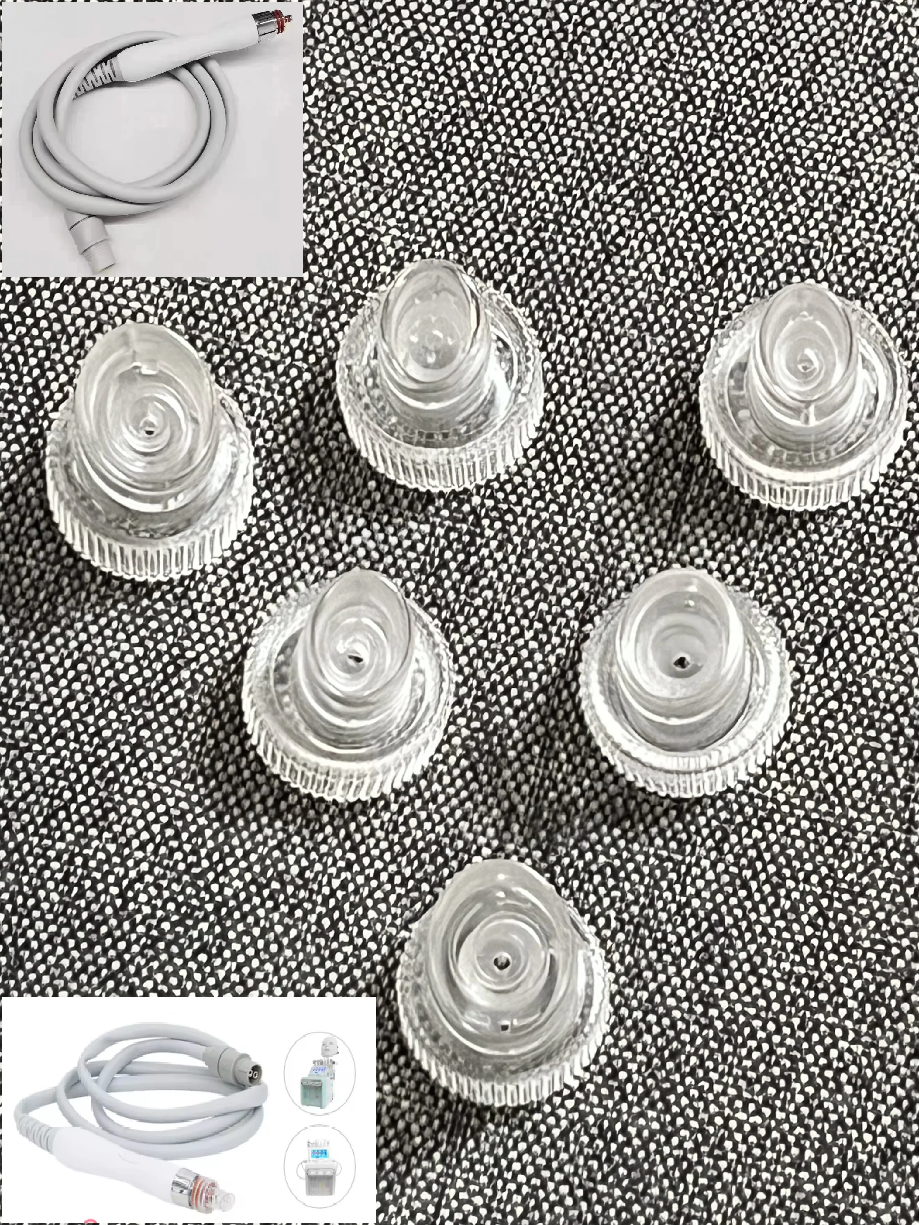 Hydra Head Replacement Plastic Tips Facial Care Skin Accessories Compatible with H2O2 Hydra Water Oxygen Facial Cleansing Tools