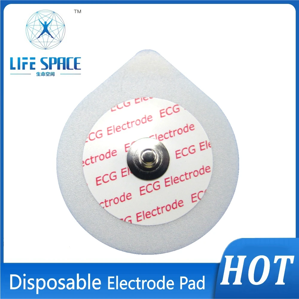 

50pcs/packing Disposable EKG elctrode basic button pad child size 43*49mm Foam with conductive gel for ecg cable connecting