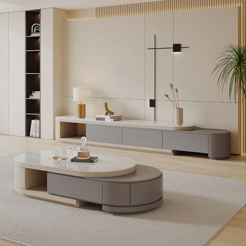 Display Mount TV Stands Cabinet Storage Table Coffee Table Set Modern Living Room TV Stands Mobile Shelf Mesa Furniture Bedroom image 3