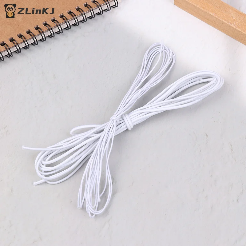 ▶1Pcs Length 300cm 1/2/3/4mm White Round Elastic Rubber Band For Mini Doll Body Assembly Tools Doll Accessories Rope Belt