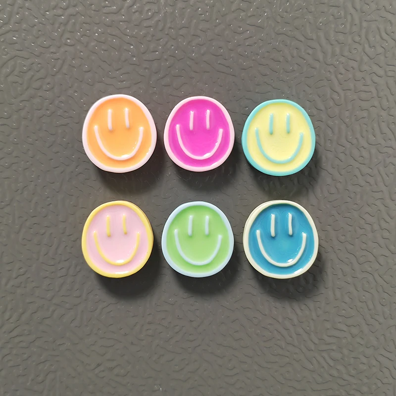 6/12 Pcs Mixed Colors Smiling Face Expression Refrigerator Magnets Home Whiteboard Smile Fridge Decoration Photo Message Board