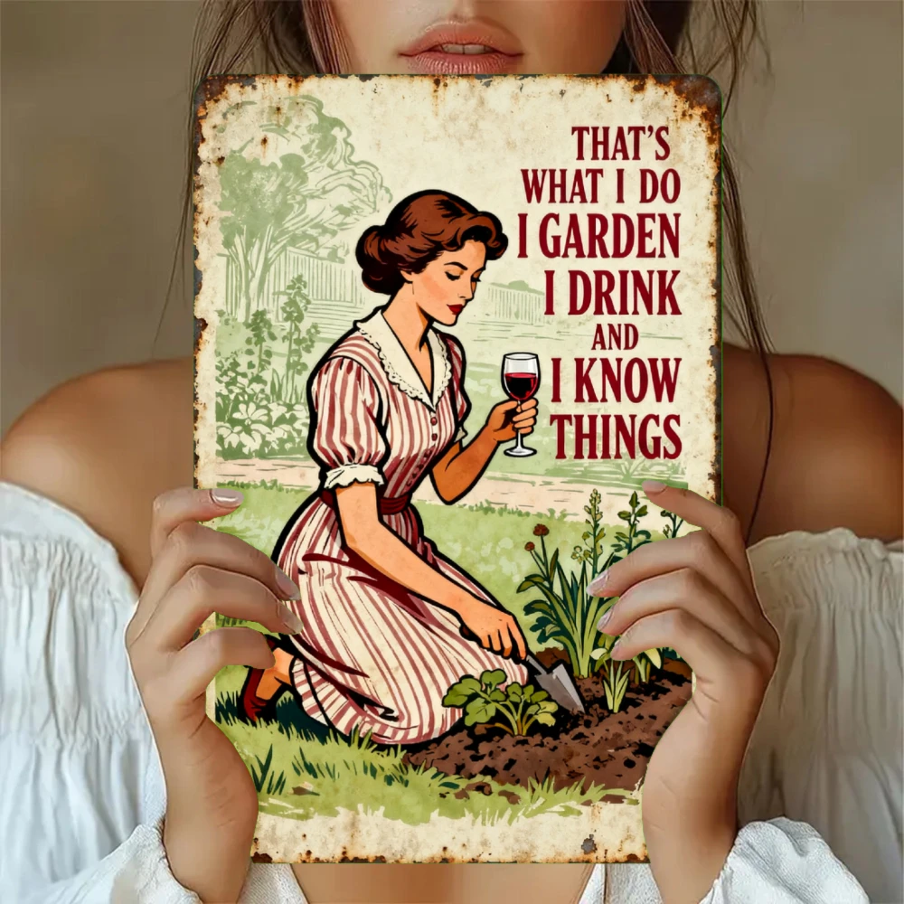 لافتة معدنية قوطية قديمة، 8 × 12 بوصة، ديكور منزلي، جو عيد الميلاد، هدايا يومية، هدية عيد الحب، ديكور #1