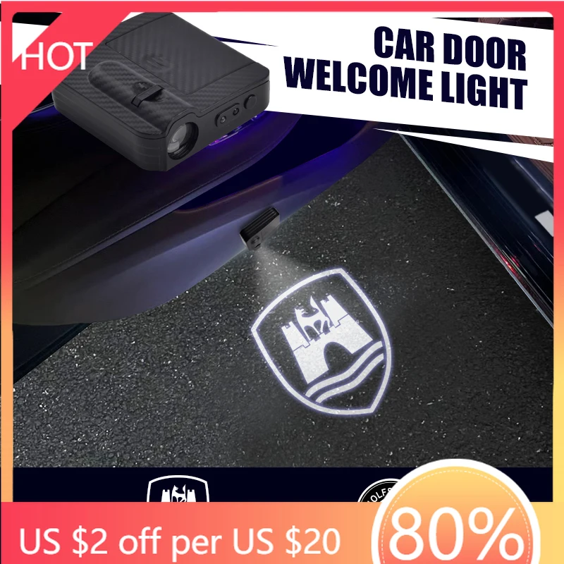 Горячие эмблемы, автомобильная лампа для проектора, значок видения Wolfsburg для Touareg Santana Passat Golf Polo Tiguan, внутреннее освещение, светодиодное освещение