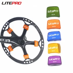 Litepro 5Pcs/Lot Square Bolts Folding Bicycle Single Chainring Aluminum Alloy Screws MTB Bike Chainwheel Sprocket Nut