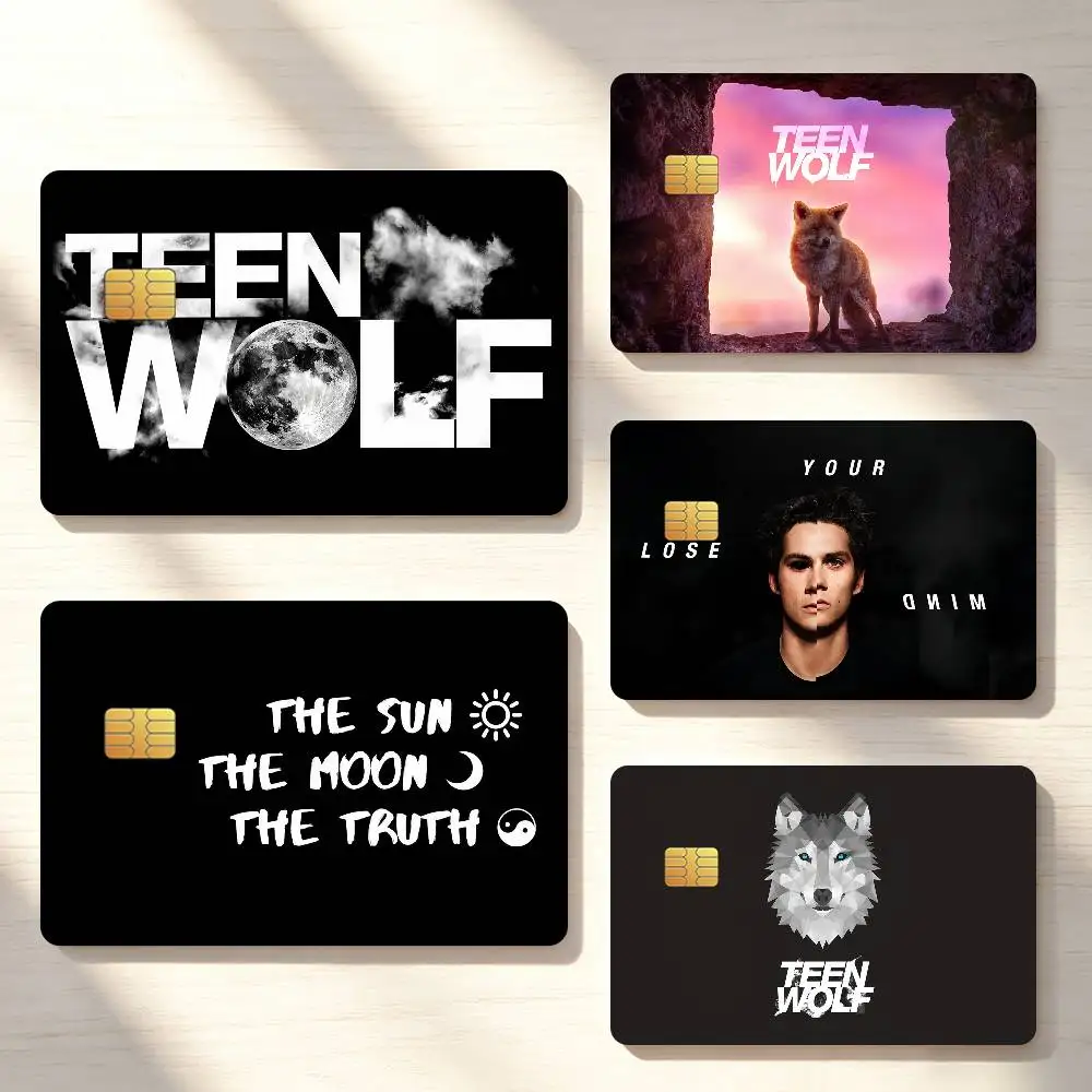 Classic TV Dramas T-Teen Wolf Credit Card Sticker Waterproof Anti-Scratch 4PCS Bank Debit Traffic Cover Decoration