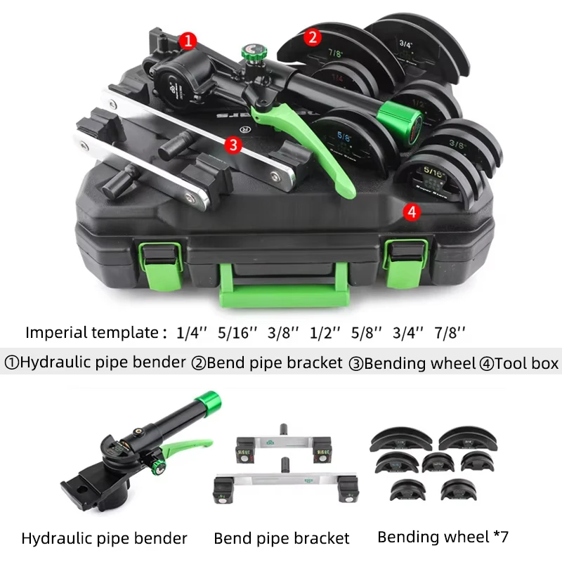 

ST-Y999 Hydraulic 90 degree pipe bending mechanical ratchet bow set pipe bender 6-22mm combined pipe bender