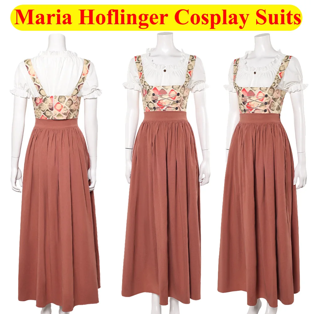 

1900 Women Maria Hoflinger Cosplay Costume Movie Oktoberfest Roleplay Shirt Vest Skirt Outfits Halloween Party Disguise Suit