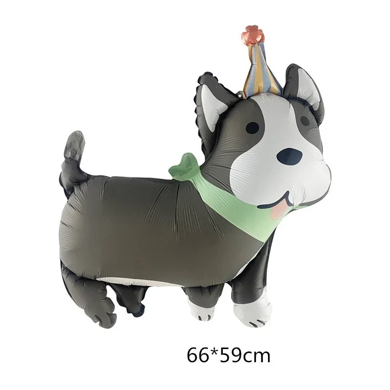 Foil Globos Happy Birthday Balloons Puppy Anime Husky Pug Dachshund Ballon Party Decorations Baby Shower Cute Pet Supplies Kids