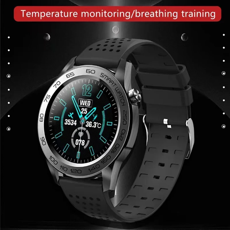 NEW Smart Watch Men GPS Track Recording Fitness Tracker Full Touch Temperature Monitor Heart Rate Smartwatch For Huawei Xiaomi