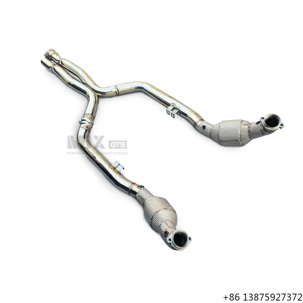High-flow Exhaust Pipe Converter for CLS63 2007-2022 Stainless Steel Insulated Downpipe Power Upgrade