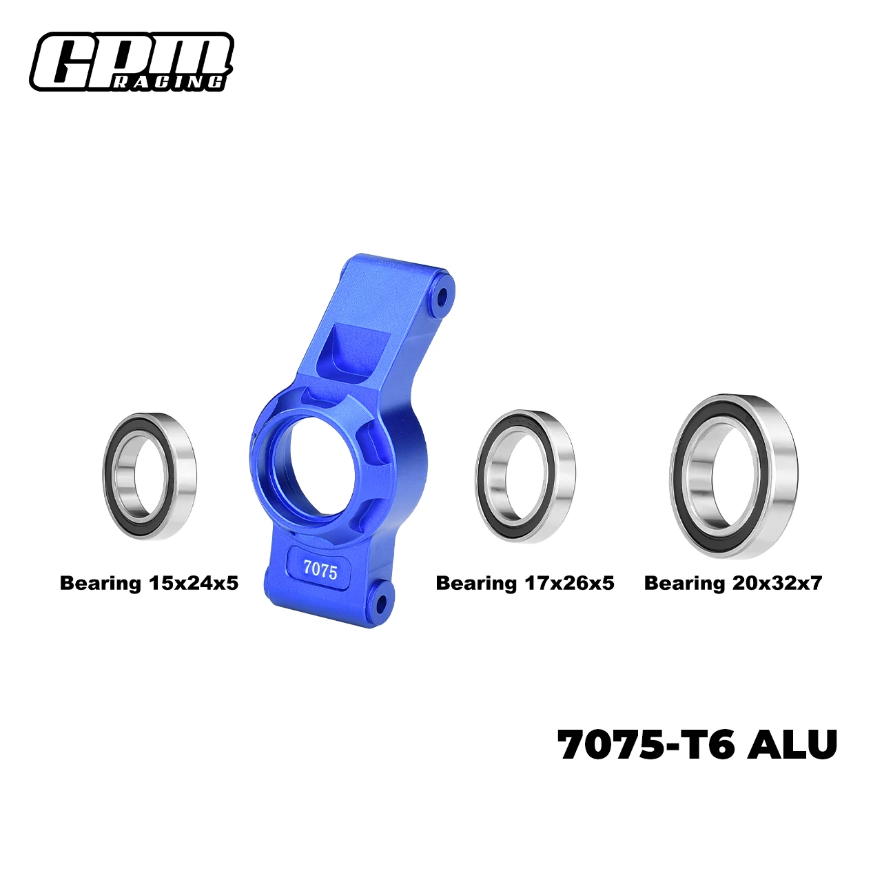 GPM 7075 Alloy Rear Hub Stub Axle Carriers &3 Oversize Bearing 1/6 Funco Sand 8S