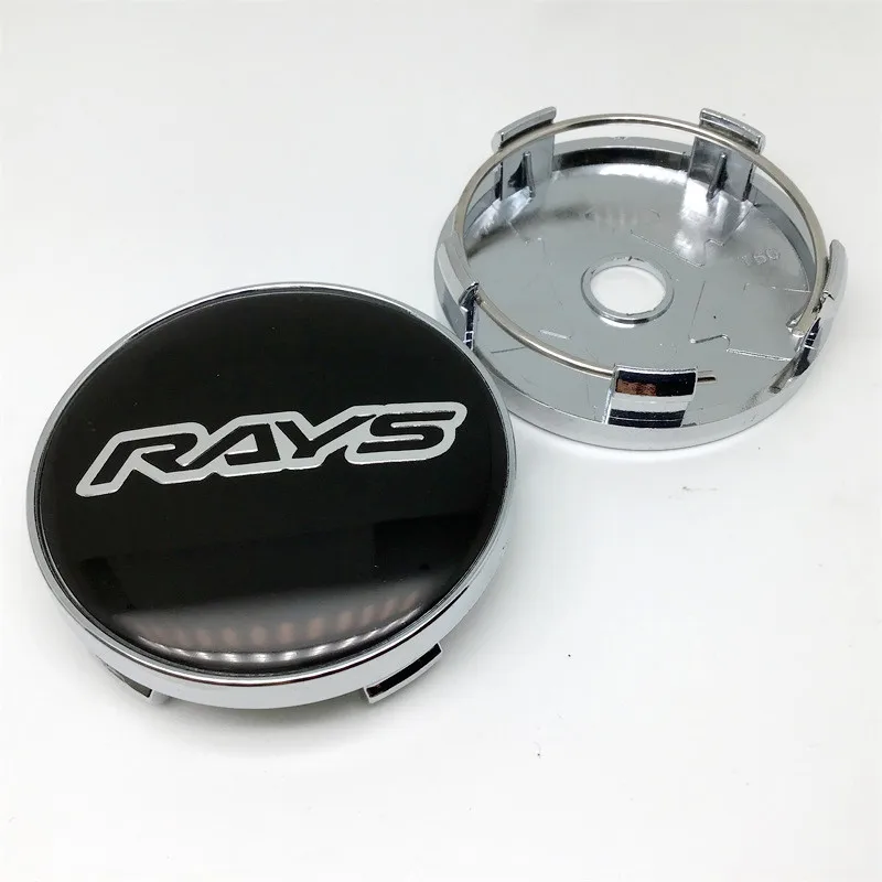 Tapas de tapa central de rueda de carreras Volk Rays, cubierta de cubo de estilo de coche, emblema, accesorios para automóviles, 60mm, 4 piezas