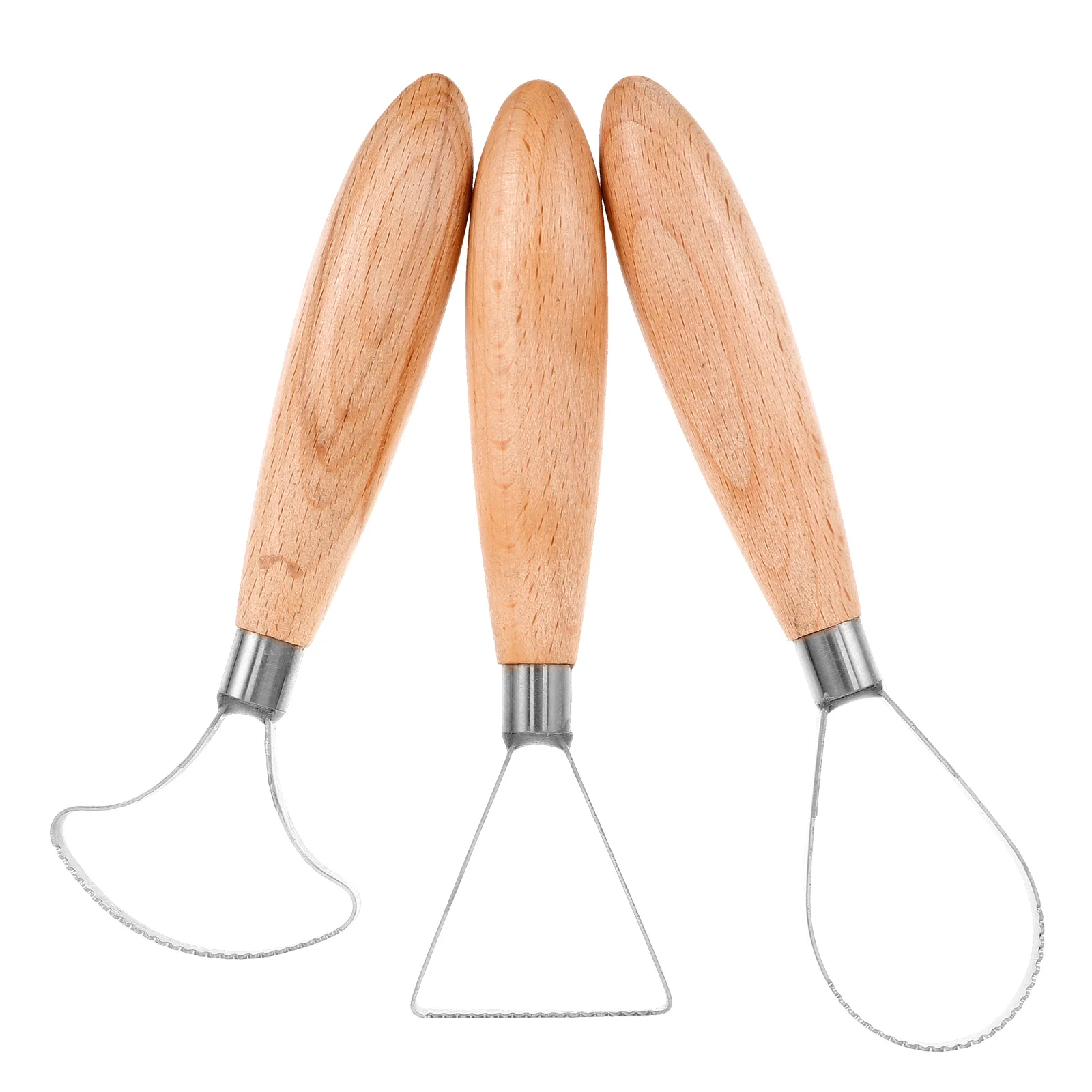 

3 Pcs Ceramic Spatula Air Dry Clay Polymer Sculpting Kit Tools Model Scraping Supplies Toothed