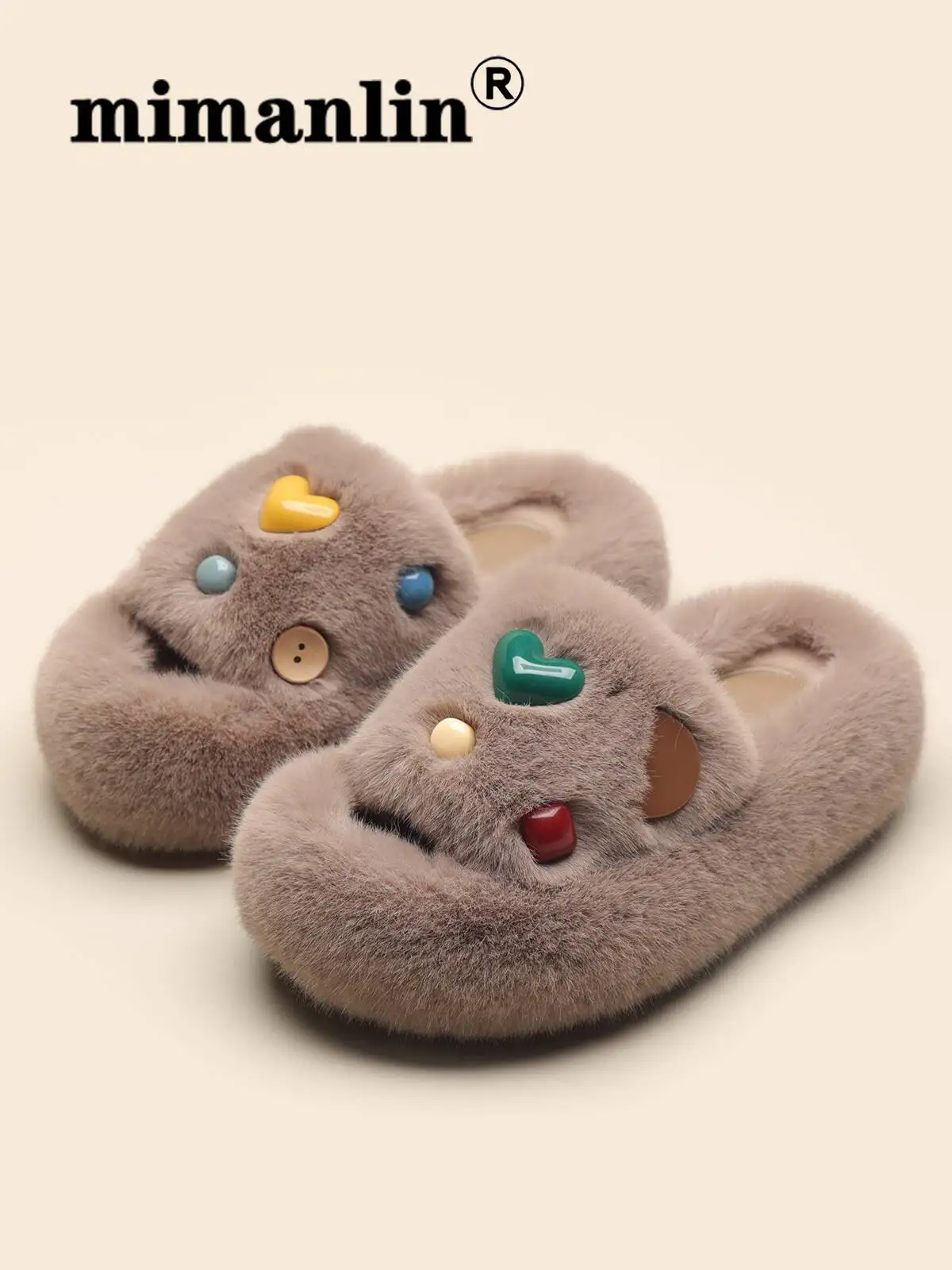

Women's Fur Slippers 2025 Autumn Winter Lazy Open Toe Slippers Thick Soled Fuzzy Fleece Lined Stylish Indoor & Outdoor Shoes