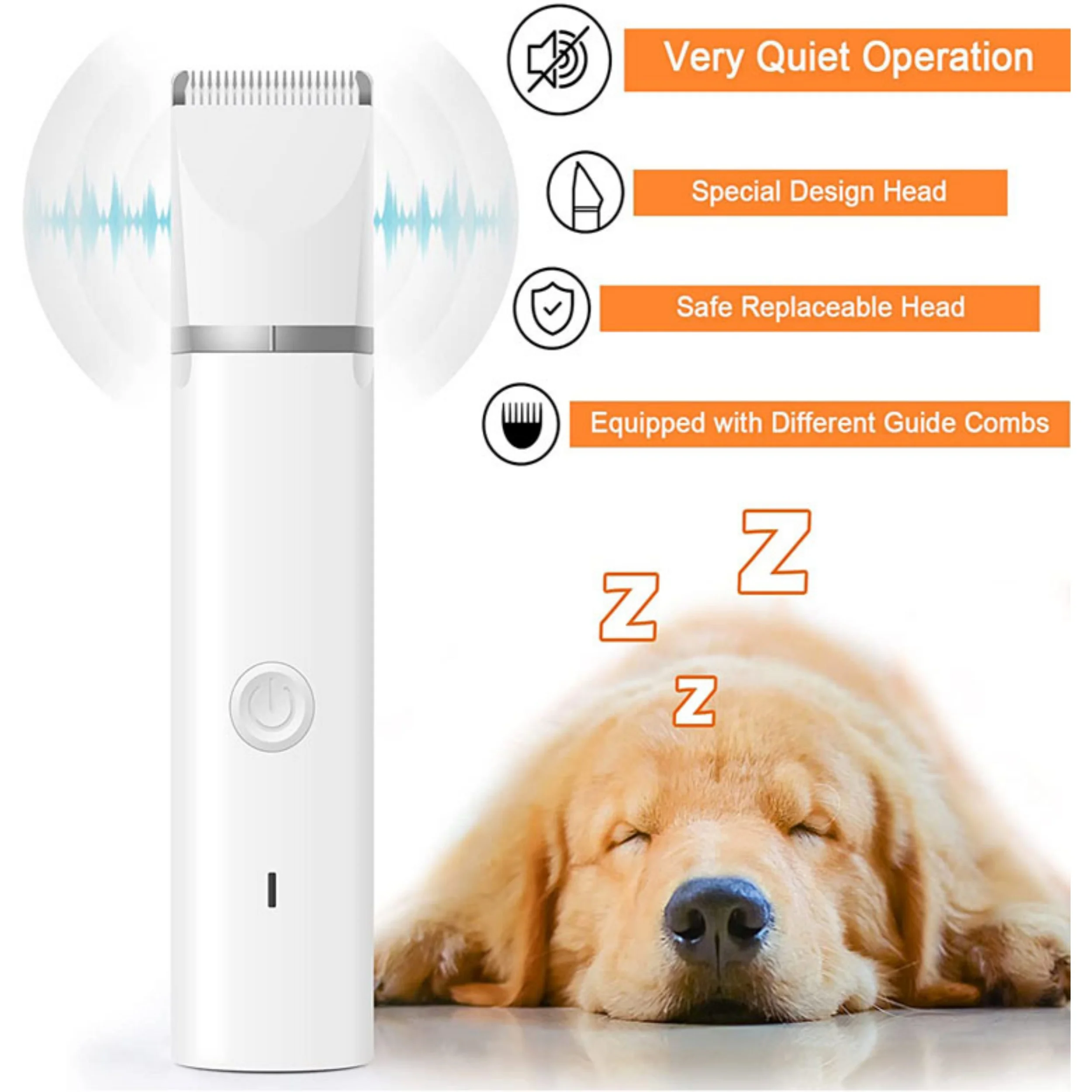 Electric Pet Hair Trimmer Kits 4 in 1 Automatic Dog Grooming Shavers Rechargeable Cat Push Clippers & Nail File & Foot Machine