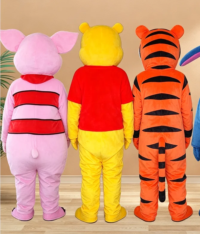 Cartoon-Bären-Cosplay-Maskottchen-Kostüm für Erwachsene, Tier-Werbekostüm für Faschingsparty, Karneval, Aufführung, Geburtstag, Cosplay-Tiger-Anzüge
