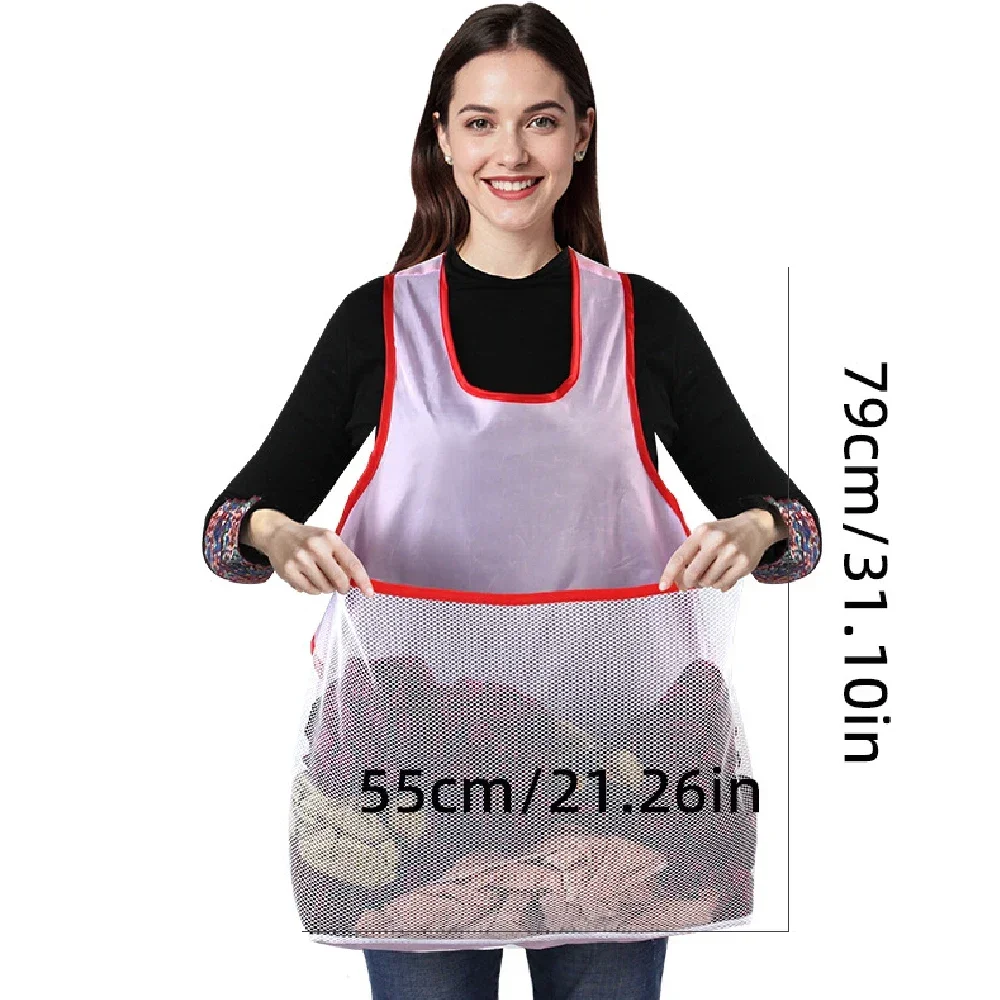 1PCS Cross Back Women Laundry Apron, Waterproof Sleeveless Comfortable Bib, Household Clothes Drying Organizer for Daily Laundry