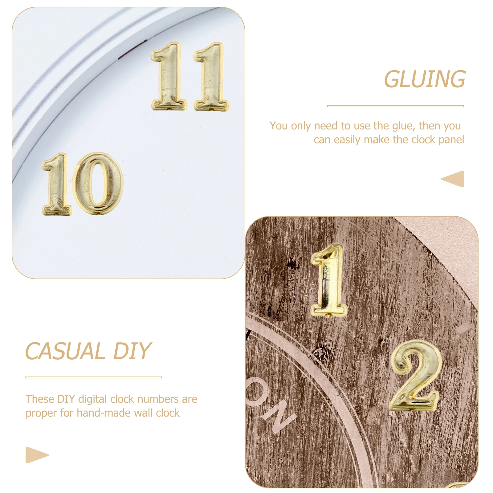 

6Pcs Convenient Wall Clock Numerals Clock Replacement Arabic Number Roman Number Diy Accessories For Handmade Wall Clock