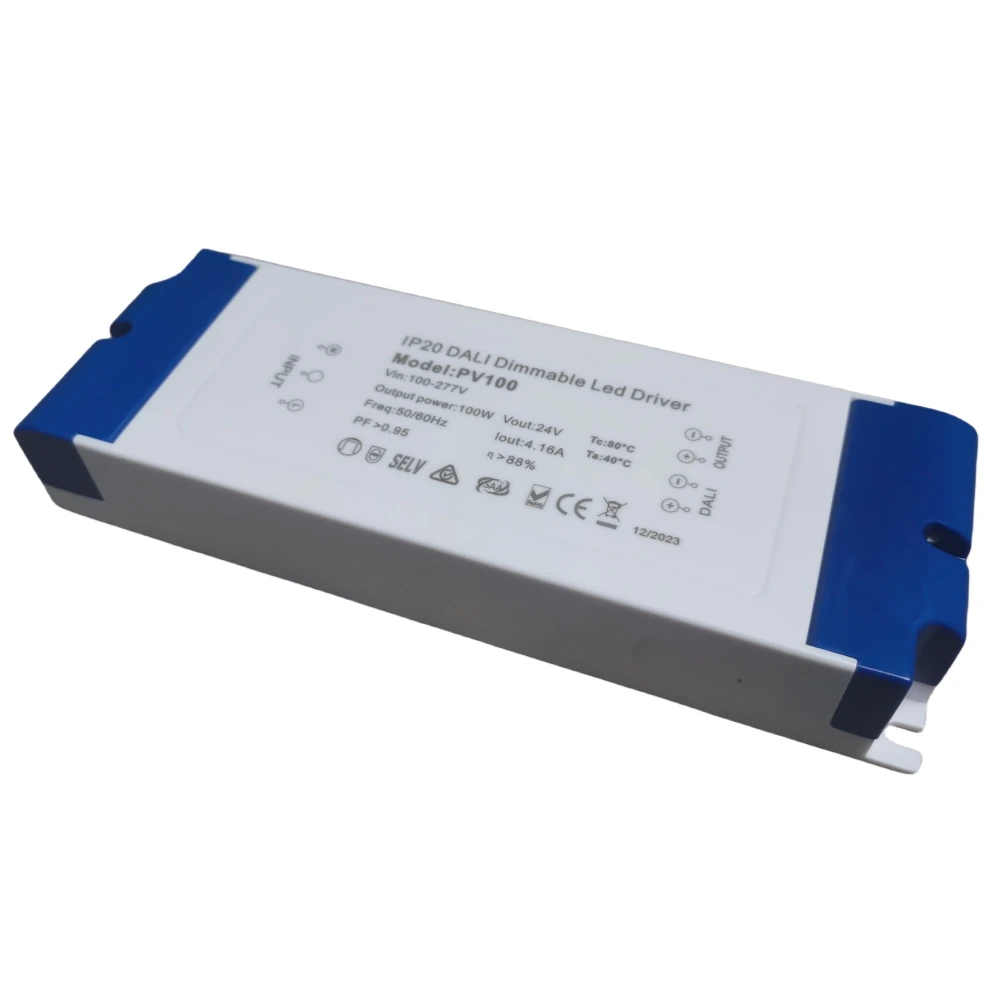 Indoor DALI dimmable Led Driver 24V   IP20 Power Supply constant voltage 100W for Led Lighting for led lamp