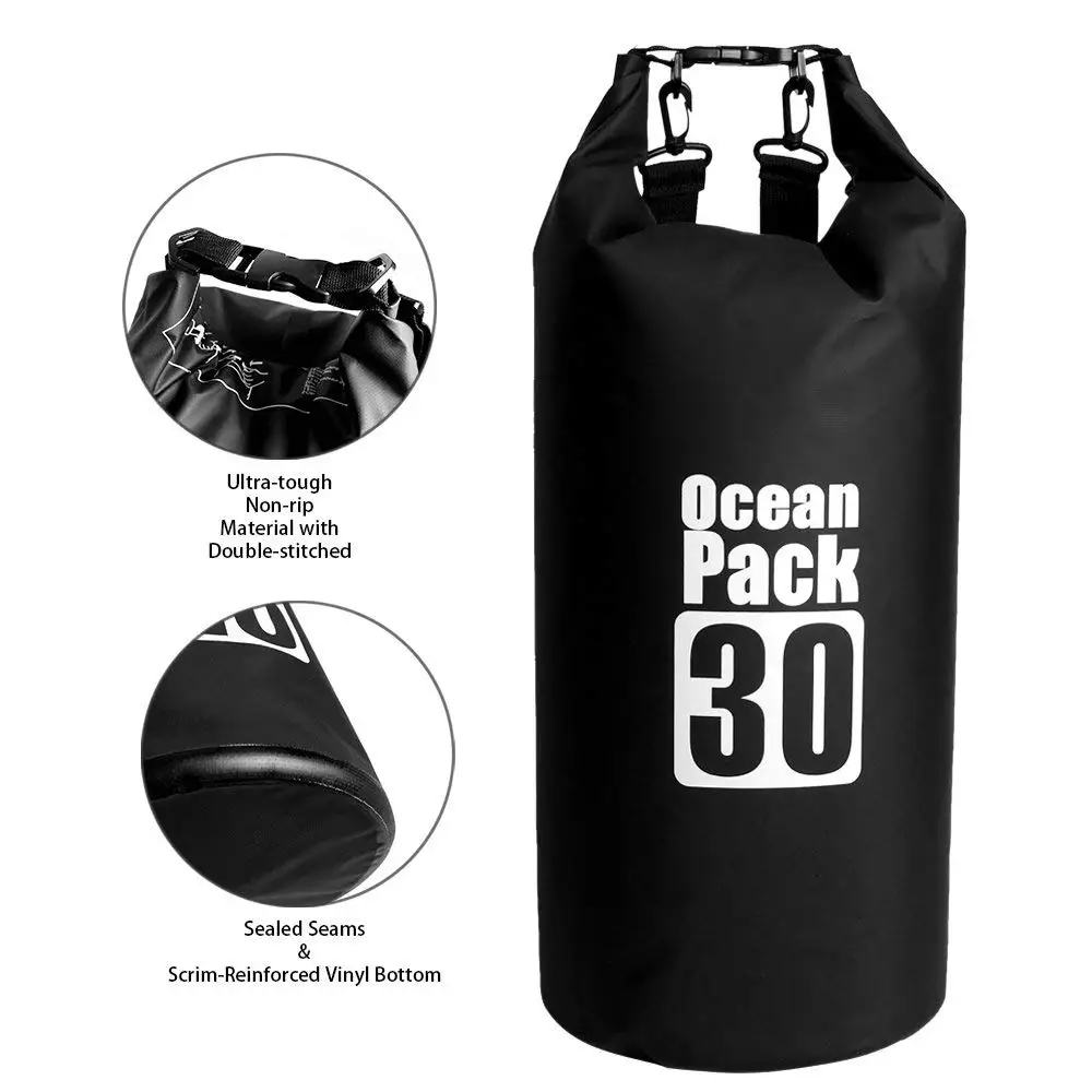 Bolsa seca impermeable para teléfono, bolsa flotante para kayak, natación al aire libre, Rafting, 5L/10L/15L/20L/30L