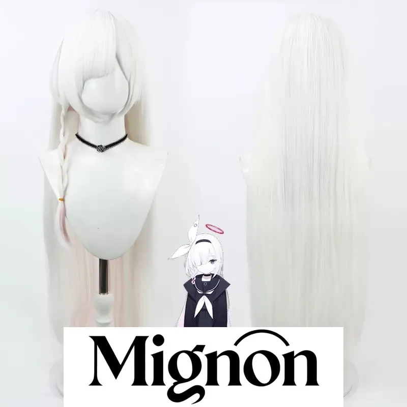 

Blue Archive Plana cosplay wig white highlights long hair Halloween gift