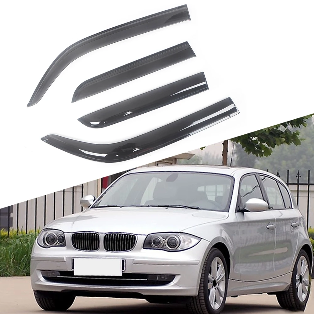 

For BMW 1 Series E87 2004-2010 5-door Black Tinted Car Side Window Visor Guard Vent Awnings Shelters Rain Guard Door Ventvisor